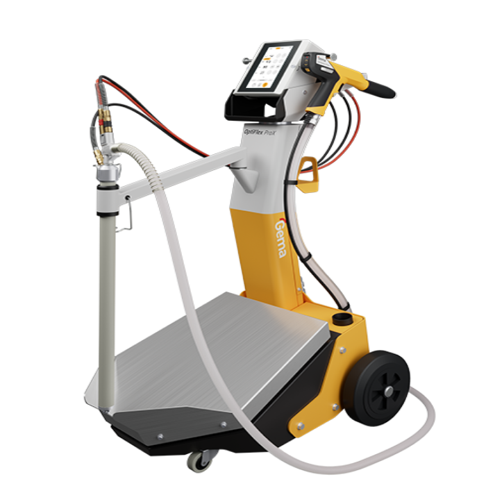 Gema OptiFlex ProX B – Poudrage manuel depuis le carton d'origine