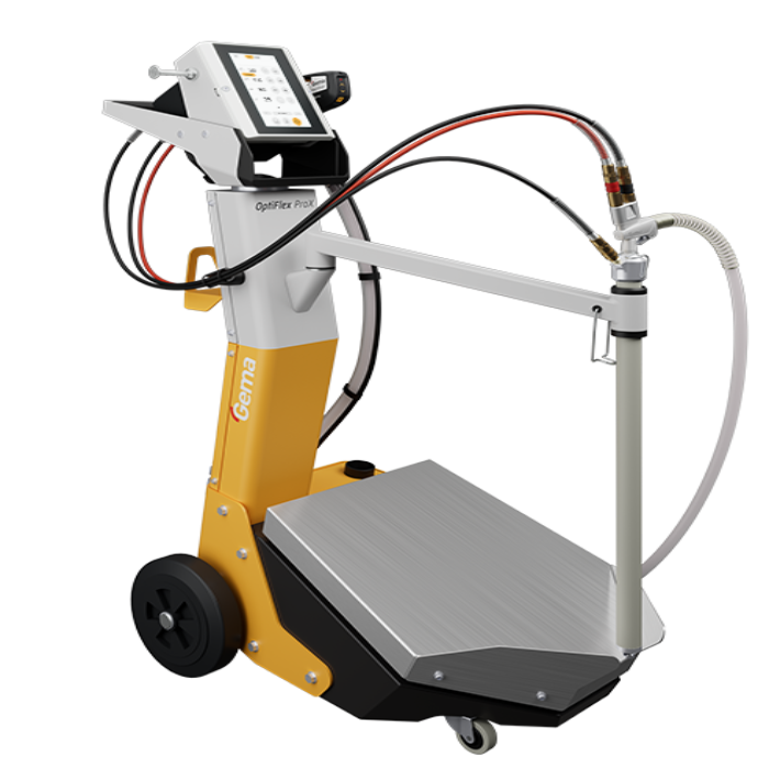 Gema OptiFlex ProX B – Poudrage manuel depuis le carton d'origine