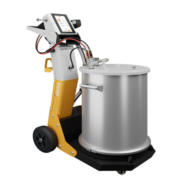 Gema OptiFlex ProX F – Poudrage manuel avec trémie fluidisée 50 l