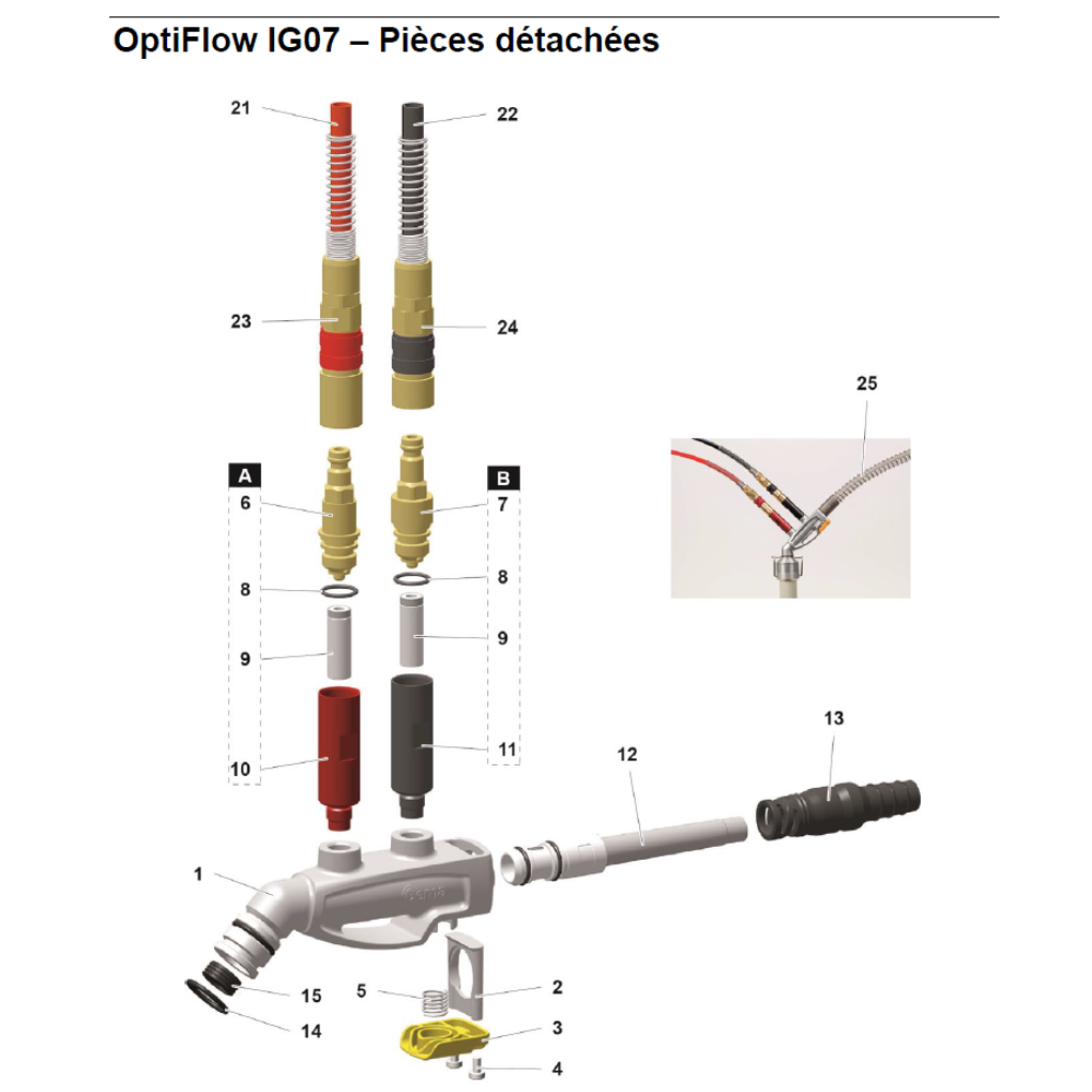 Élément filtrant Pompe Poudre IG06 / IG07