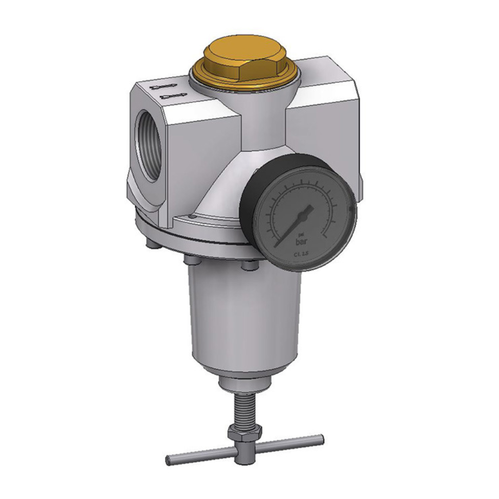 Régulateur de pression pneumatique manuel avec mano