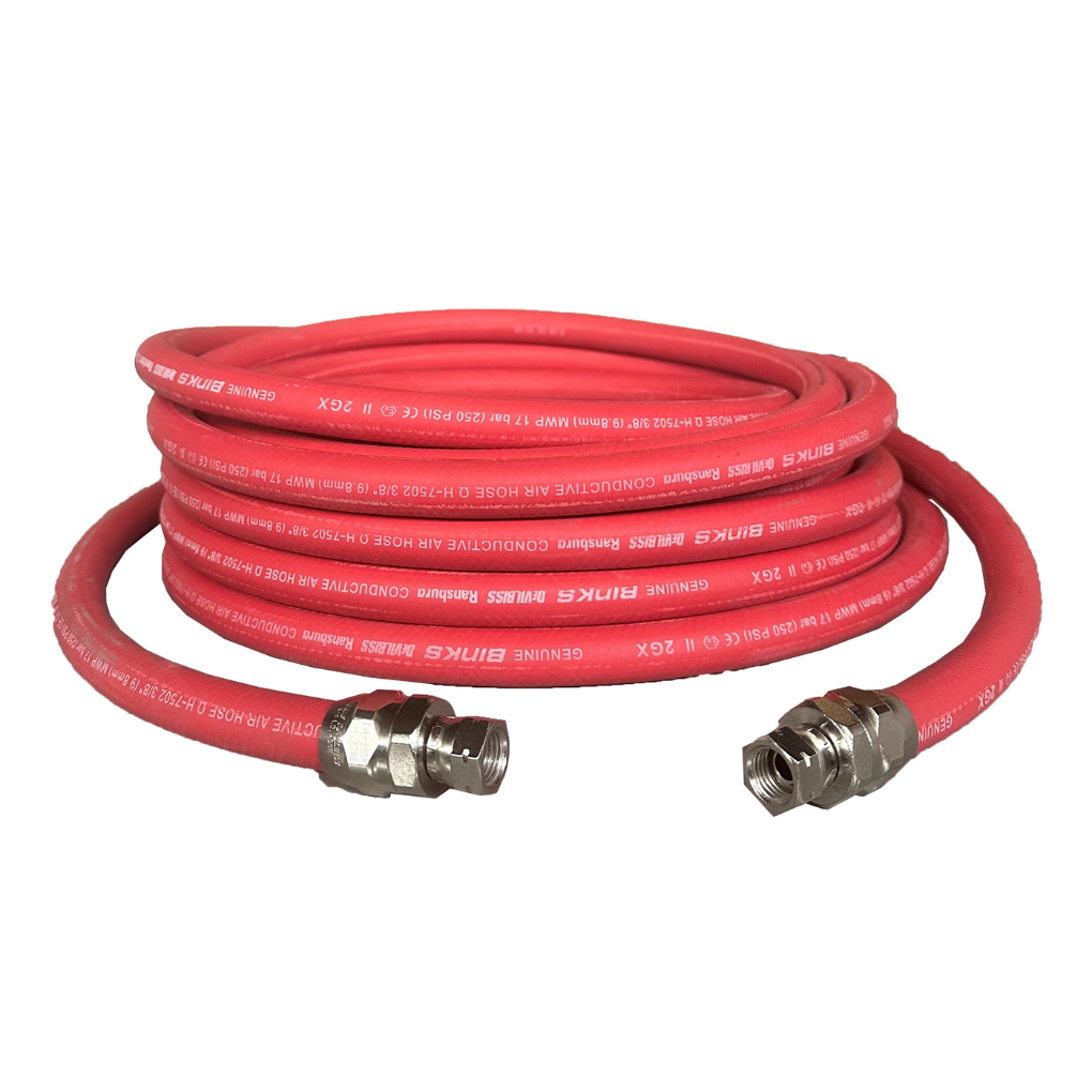 Raccord air nps 1/4" pour tuyau air antistatique rouge